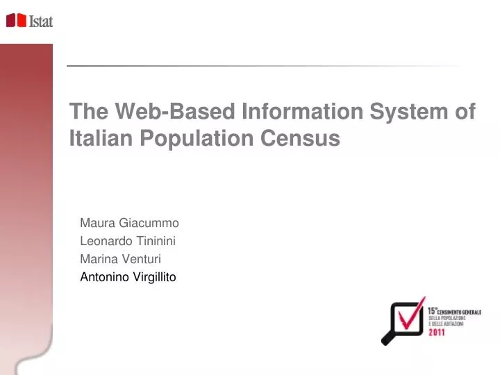 the web based information system of italian population census