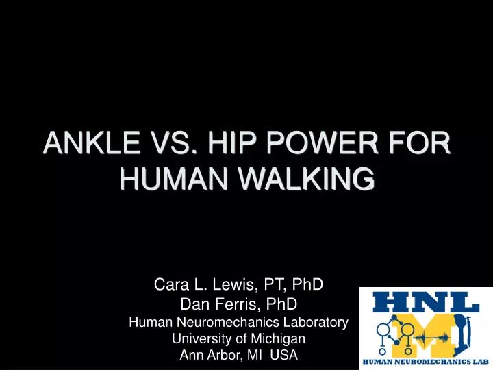 ankle vs hip power for human walking