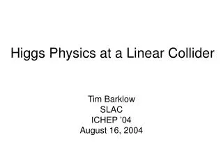 Higgs Physics at a Linear Collider