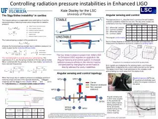 Controlling radiation pressure instabilities in Enhanced LIGO