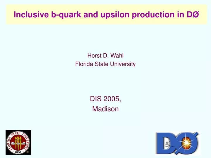 inclusive b quark and upsilon production in d
