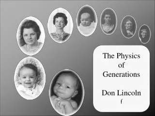 The Physics of Generations Don Lincoln f