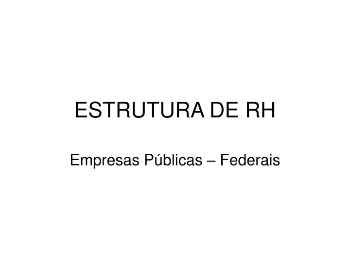 estrutura de rh