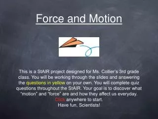 Force and Motion