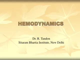 HEMODYNAMICS