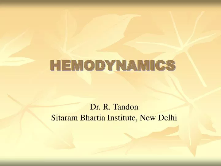 hemodynamics