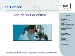 l e c ancer c as de la l euc mie
