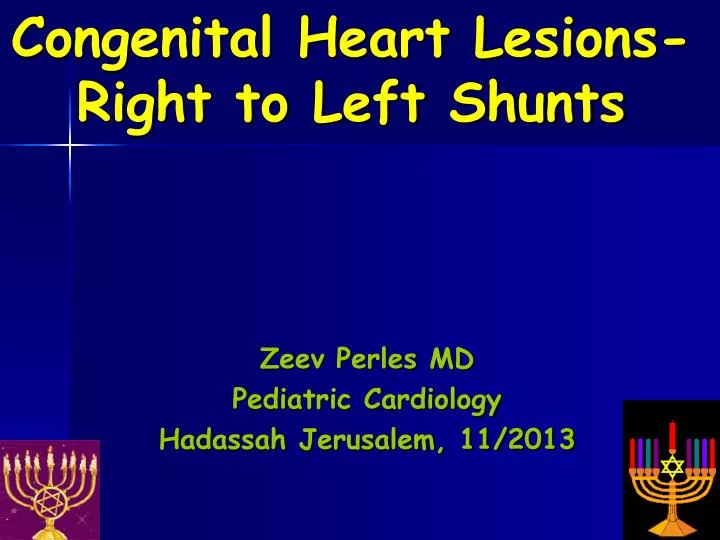 congenital heart lesions right to left shunts