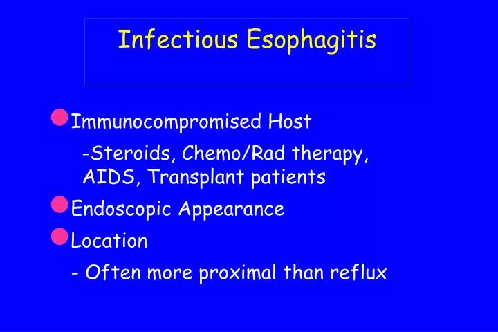 infectious esophagitis