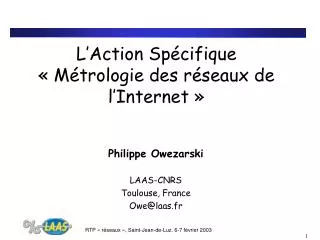 l action sp cifique m trologie des r seaux de l internet