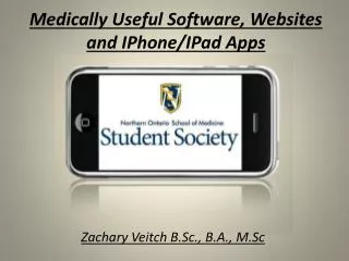 Medically Useful Software, Websites and IPhone / IPad Apps