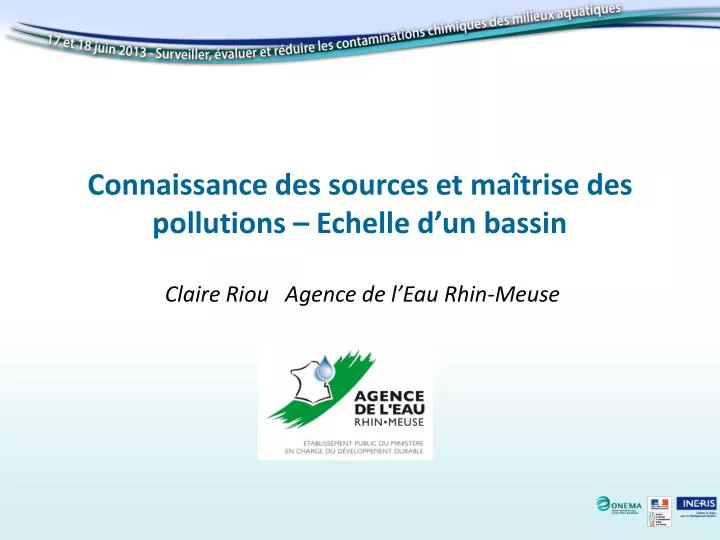 connaissance des sources et ma trise des pollutions echelle d un bassin