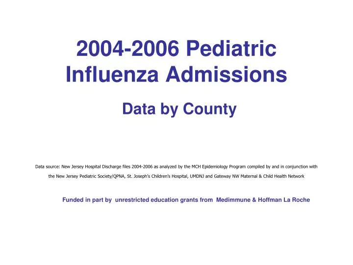 2004 2006 pediatric influenza admissions