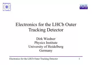 Electronics for the LHCb Outer Tracking Detector
