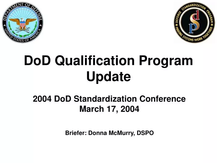 dod qualification program update