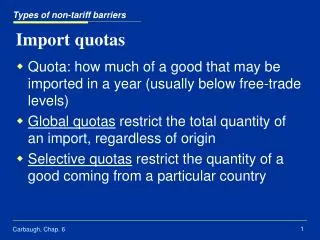 Import quotas