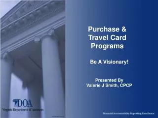 Purchase &amp; Travel Card Programs