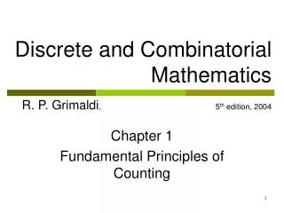 Chapter 1 Fundamental Principles of Counting