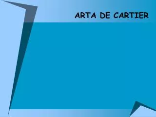 arta de cartier