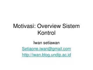 motivasi overview sistem kontrol