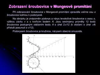 zobrazen roubovice v mongeov prom t n