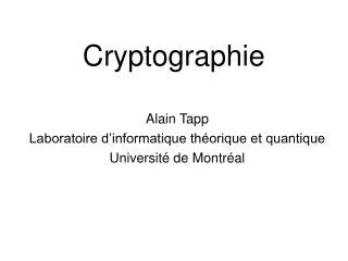 cryptographie