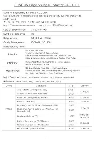 SUNGJIN Engineering &amp; Industry CO., LTD.