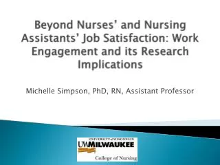 Michelle Simpson, PhD, RN, Assistant Professor