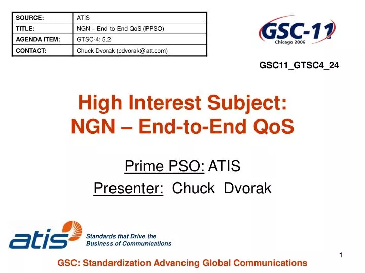 high interest subject ngn end to end qos