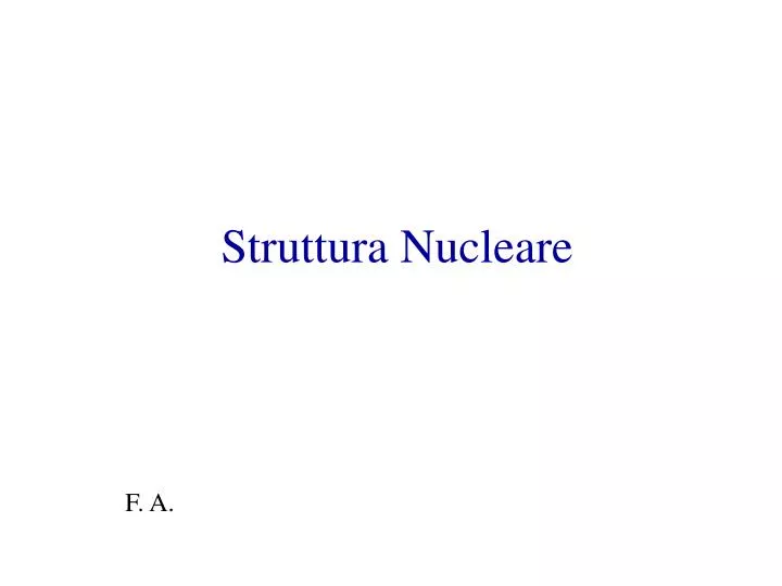 struttura nucleare