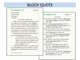 block quote