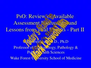 PsO: Review of Available Assessment Instruments and Lessons from Trial Results - Part II