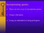 Incorporating quotes - slide 1