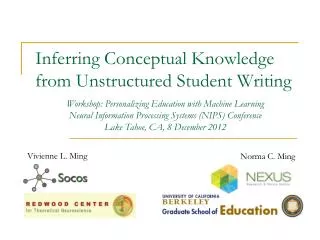 Inferring Conceptual Knowledge from Unstructured Student Writing