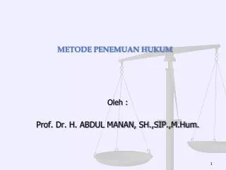 metode penemuan hukum