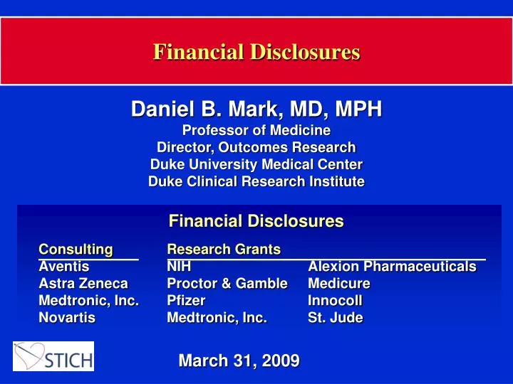 financial disclosures