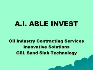 A.I. ABLE INVEST