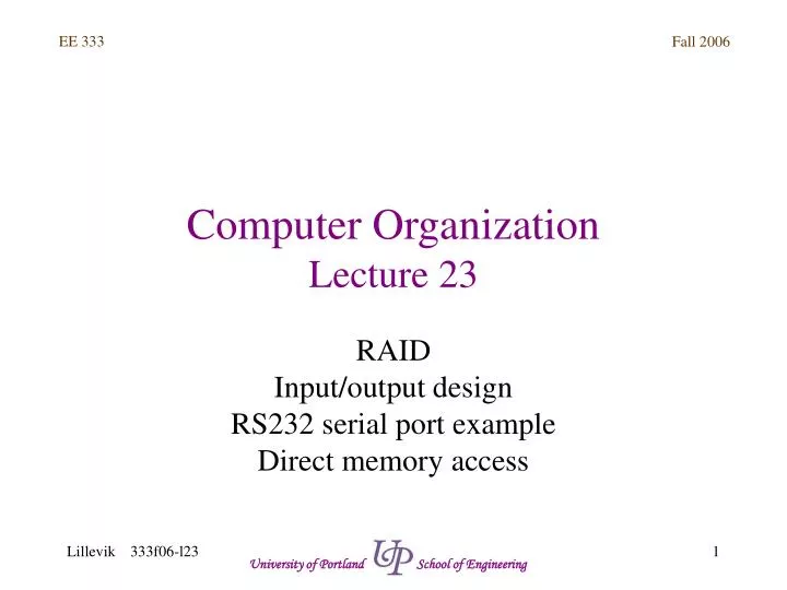 computer organization lecture 23