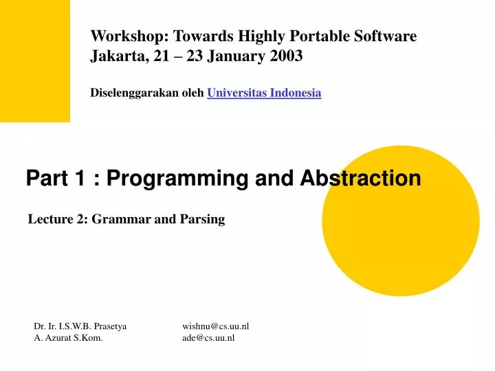 part 1 programming and abstraction