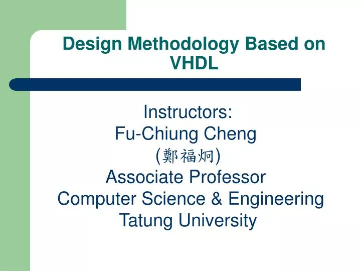 design methodology based on vhdl