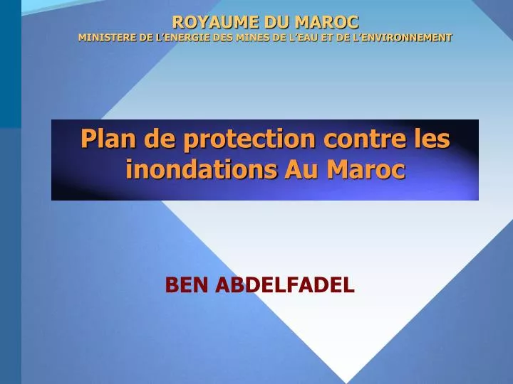 plan de protection contre les inondations au maroc