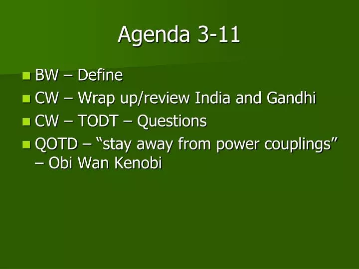 agenda 3 11