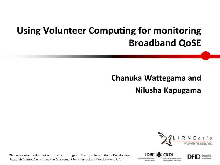 using volunteer computing for monitoring broadband qose