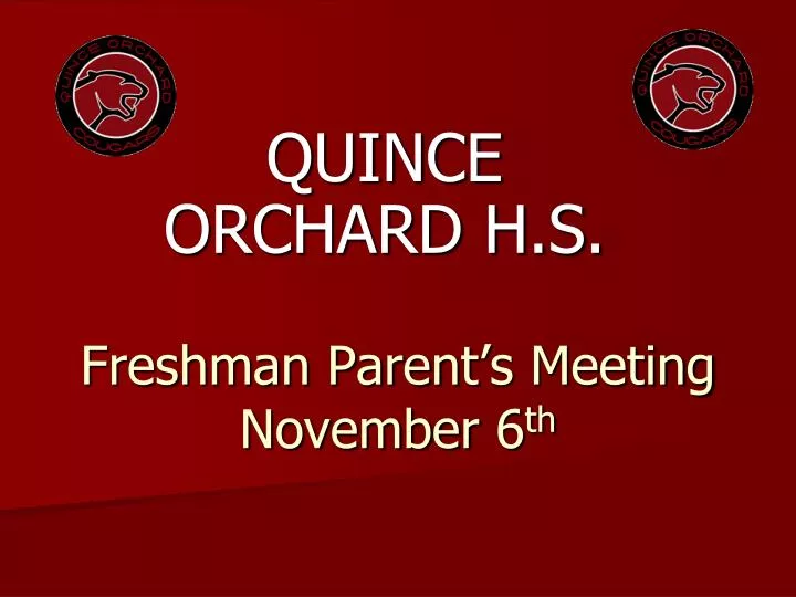 freshman parent s meeting november 6 th