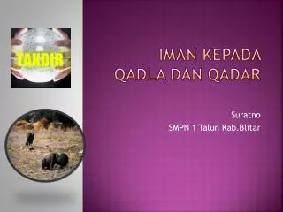 iman kepada qadla dan qadar
