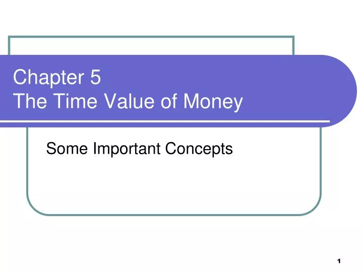 chapter 5 the time value of money
