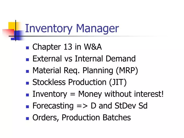 inventory manager