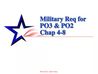 Military Req for PO3 &amp; PO2 Chap 4-8