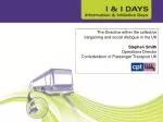 Collective Bargaining and Social Dialogue Pre-Directive in the UK - slide 1