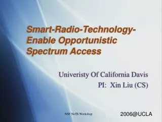 Smart-Radio-Technology-Enable Opportunistic Spectrum Access